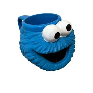 Vintage Cookie Monster kids Mug with Eyes Sesame Street